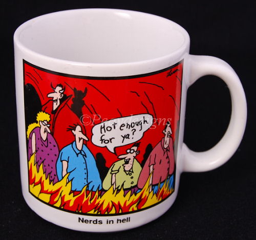 Far Side - Nerds in Hell Coffee Mug 1987